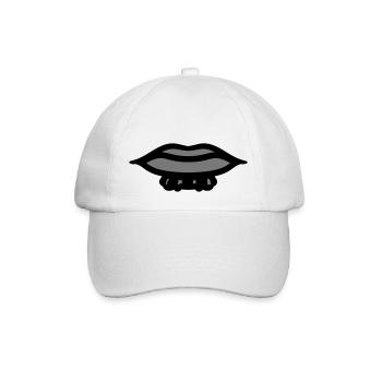 mouth lower lip beard beard male guy young man - Baseball Cap - white/white - Front