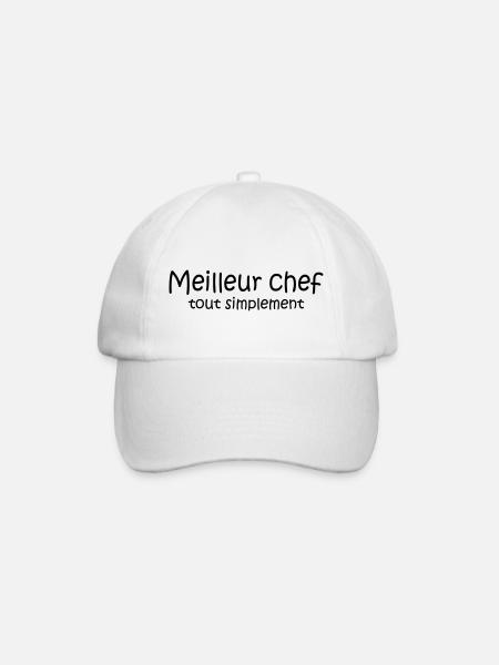 Meilleur chef tout simplement - Casquette classique - blanc/blanc