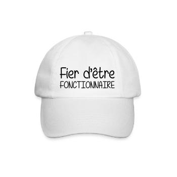 Fier d'être Fonctionnaire - Casquette classique - blanc/blanc - Devant