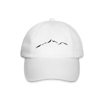 berge4a - Baseballkappe - Weiß/Weiß - Vorne