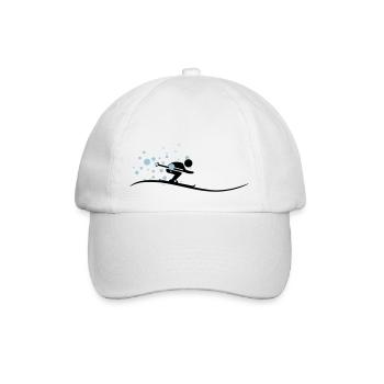 Sport - Skifahrer - Baseballkappe - Weiß/Weiß - Vorne