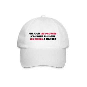 Un jour les pauvres... - Casquette classique - blanc/blanc - Devant