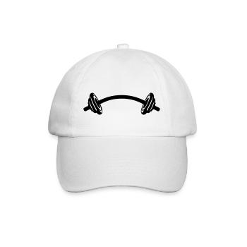 Dumbbell bodybuilding twisted 2 - Baseball Cap - white/white - Front