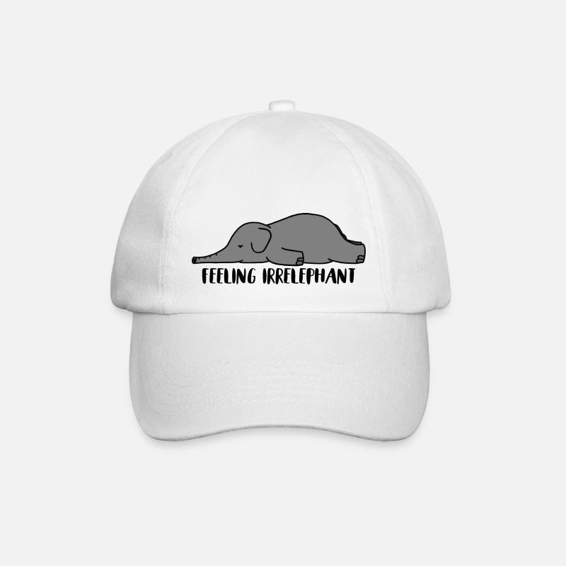 Feeling Irrelephant - Baseballkappe - Weiß/Weiß