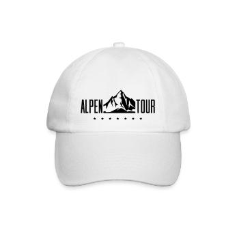 alpen tour berg - Baseballkappe - Weiß/Weiß - Vorne