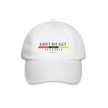 Gott ist gut/ALLEZEIT - Baseballkappe - Weiß/Weiß - Vorne