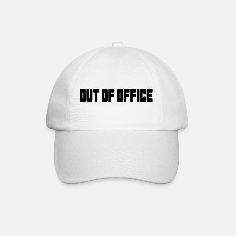 Außerhalb der Arbeitszeit, Büro, kostenlos # - Baseballkappe - Weiß/Weiß