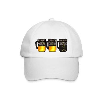 normand sers alcool biere humour chope optimiste - Casquette classique - blanc/blanc - Devant