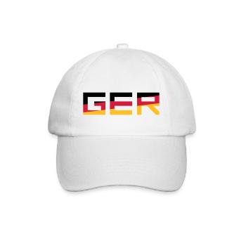 GER Team Germany Germany Colors Black Red Go - Baseball Cap - white/white - Front