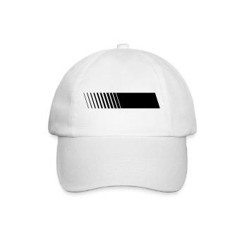 Racing stripe right blank - Baseball Cap - white/white - Front