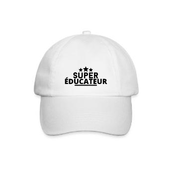 super éducateur. t-shirt éducateur - Casquette classique - blanc/blanc - Devant