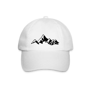 Berg, Berge - Baseballkappe - Weiß/Weiß - Vorne