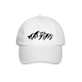 Mountains, Mountains, Alps - Baseball Cap - white/white - Front