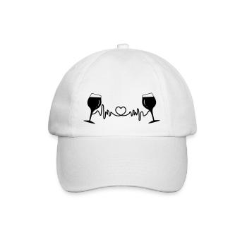 Verres à vin cardio - Casquette classique - blanc/blanc - Devant