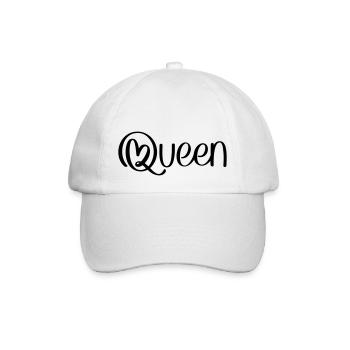 Queen with heart - Baseball Cap - white/white - Front