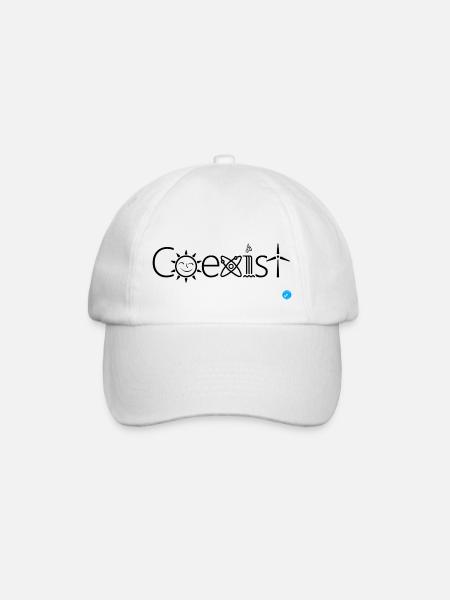 Coexist Solar & Kernkraft & Wasserkraft Windkraft - Baseballkappe - Weiß/Weiß