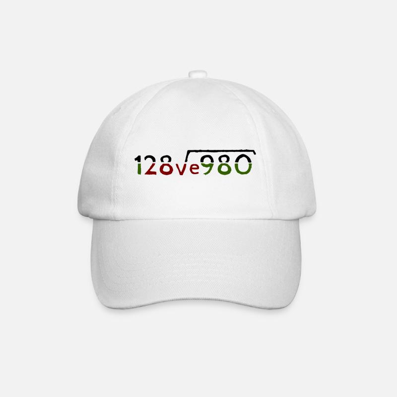 I love you - Wurzel - Mathematiker - Rechnung - Baseballkappe - Weiß/Weiß