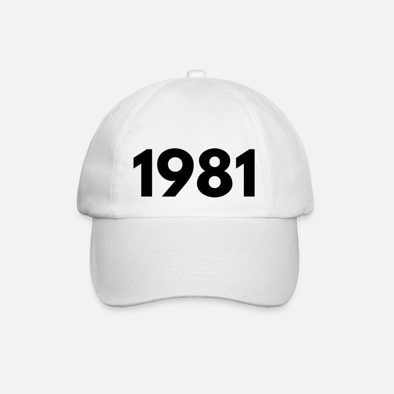 1981 - Baseballkappe - Weiß/Weiß