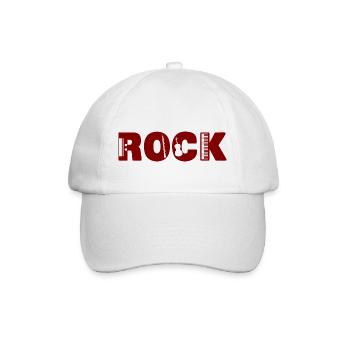 Inscription ROCK - Casquette classique - blanc/blanc - Devant