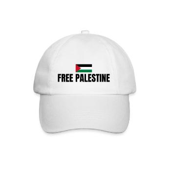 Free Palestine avec drapeau - Casquette classique - blanc/blanc - Devant