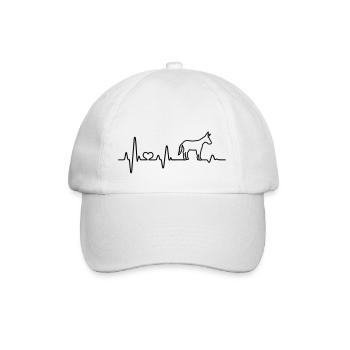 Donkey heartbeat mule mule farm animal - Baseball Cap - white/white - Front