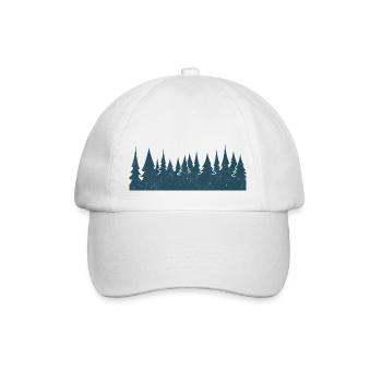 T-Shirt Forêt Paysage forêt arbres horizontal - Casquette classique - blanc/blanc - Devant