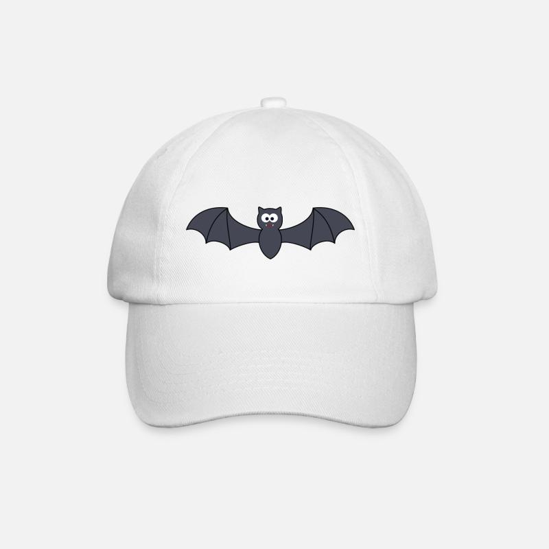 Fledermaus - Baseballkappe - Weiß/Weiß