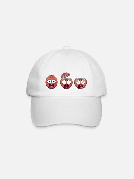 Funny Coconuts - Baseballcap - wit/wit