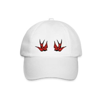 swallow - Baseball Cap - white/white - Front