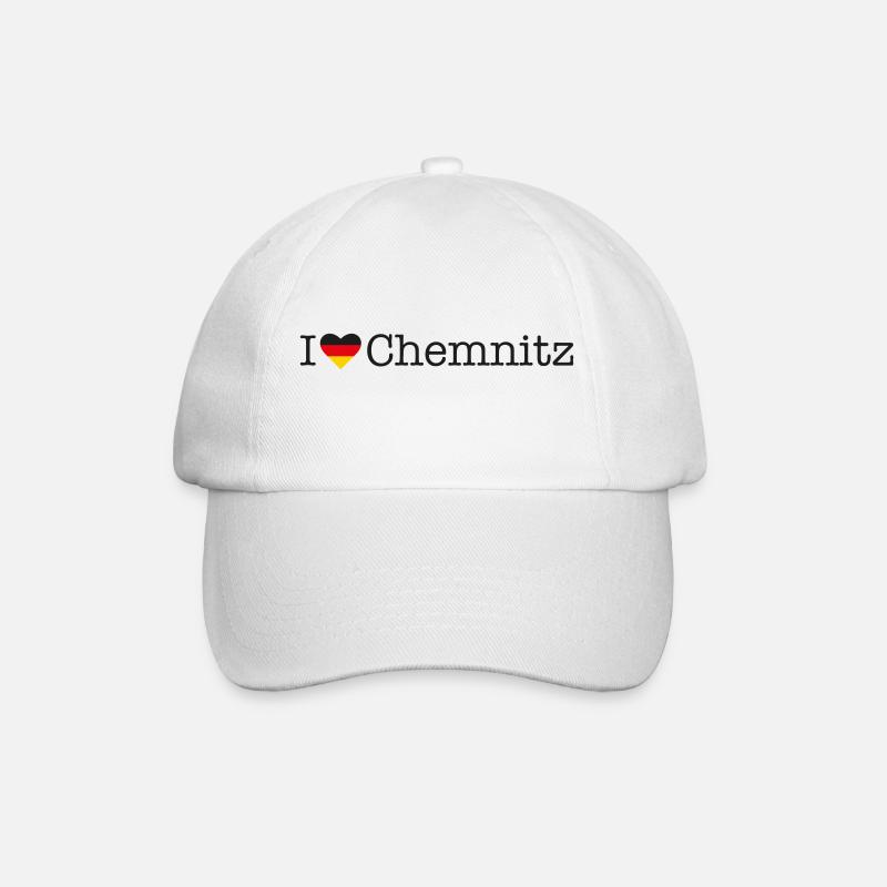 I love Chemnitz - Baseballkappe - Weiß/Weiß