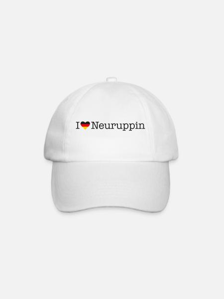 I love Neuruppin - Baseballkappe - Weiß/Weiß