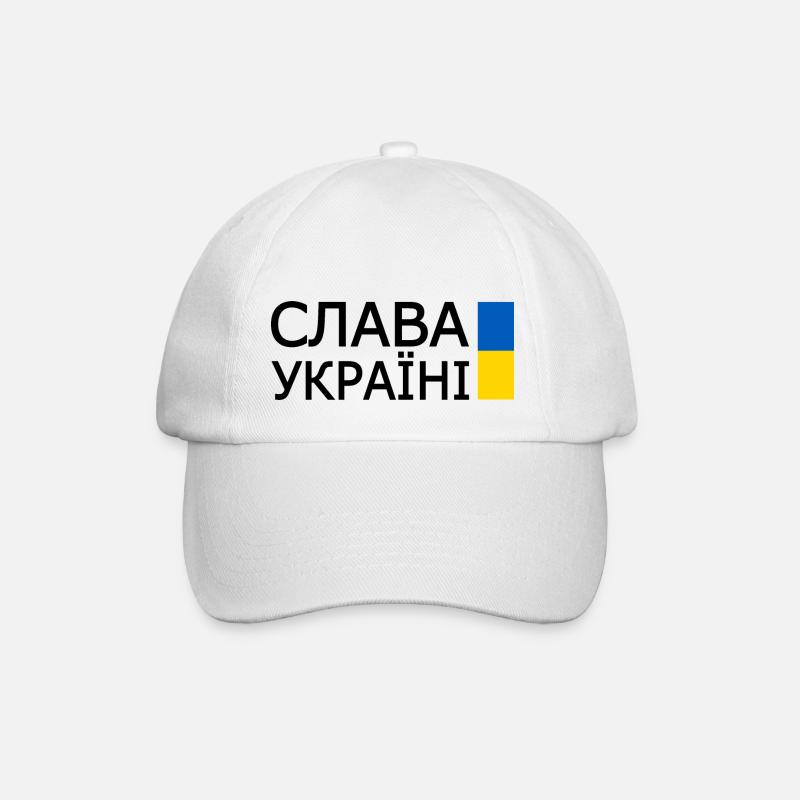 Slava ukraini - Casquette classique - blanc/blanc
