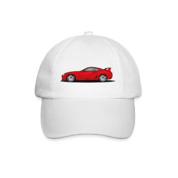 Japanischer Sportwagen Supra - Baseballkappe - Weiß/Weiß - Vorne