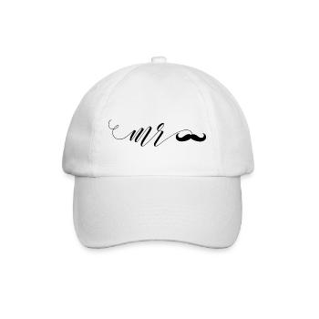 monsieur mr t-shirt couple - Baseball Cap - white/white - Front