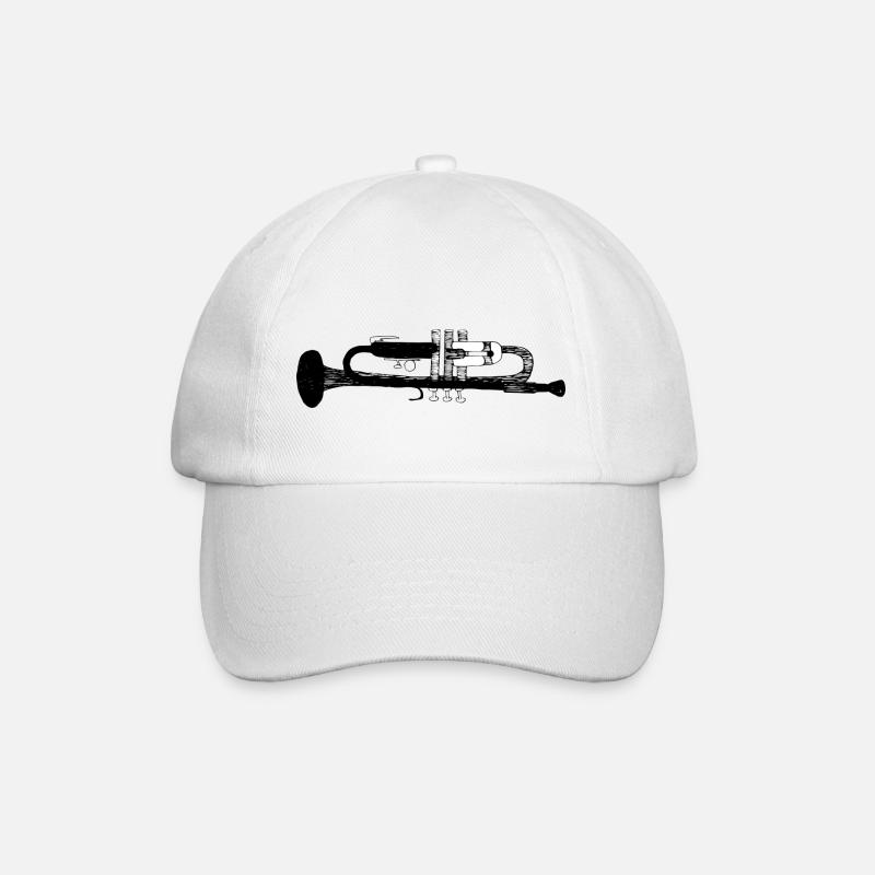 Trumpet - Baseball Cap - white/white