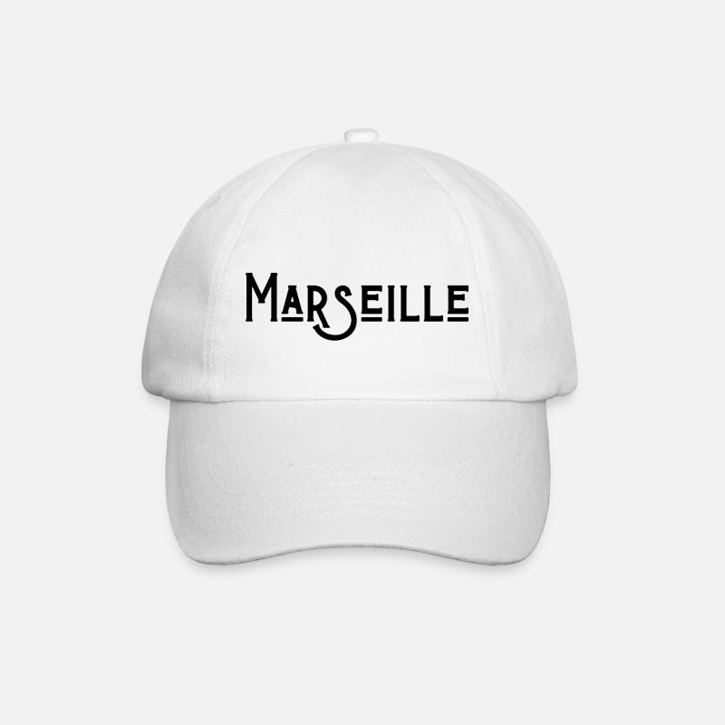 Marseille - Baseballkappe - Weiß/Weiß