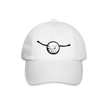 Golfeur heureux - Casquette classique - blanc/blanc - Devant
