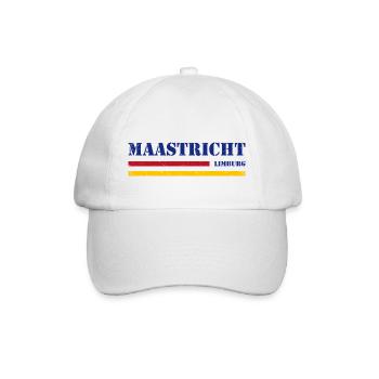 Maastricht - Limburg - Baseballkappe - Weiß/Weiß - Vorne