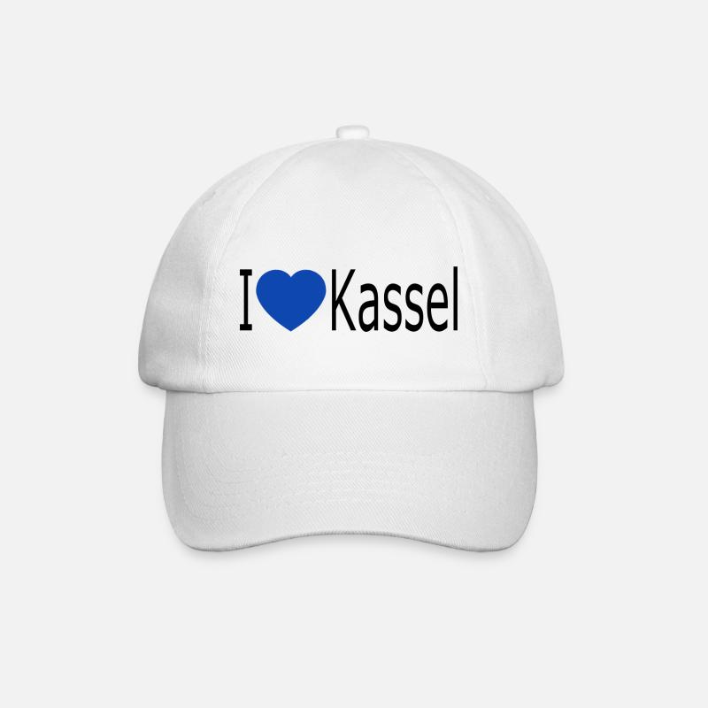 I love Kassel - Baseballkappe - Weiß/Weiß