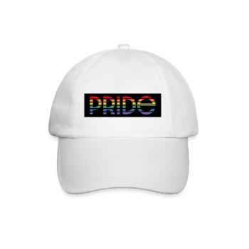 Pride rainbow black background - Baseballkappe - Weiß/Weiß - Vorne