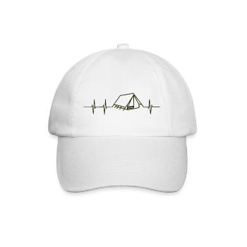 Heart Rate Camping - Baseball Cap - white/white - Front