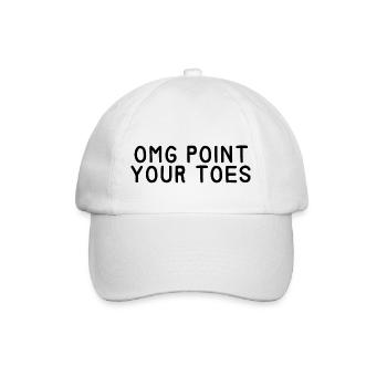 Omg Point Your Toes 6 - Baseballkappe - Weiß/Weiß - Vorne