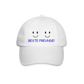Beste Freunde - Baseballkappe - Weiß/Weiß - Vorne