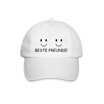 Beste Freunde - Baseballkappe - Weiß/Weiß - Vorne