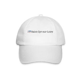 I love Saint Cyr sur Loire - Baseballkappe - Weiß/Weiß - Vorne