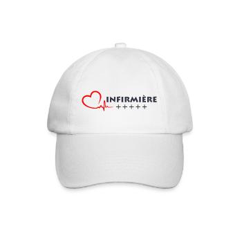 Infirmière +++++ passionnées vocation cadeau - Casquette classique - blanc/blanc - Devant