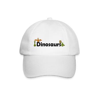 Dino Dinosaurier - Baseballkappe - Weiß/Weiß - Vorne