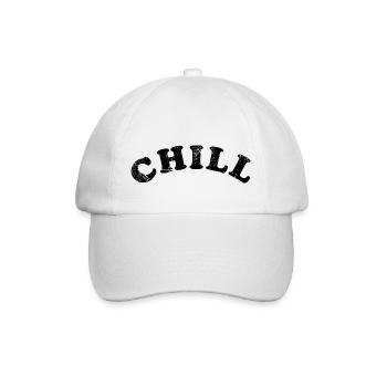 Chill chillen Retro - Baseballkappe - Weiß/Weiß - Vorne
