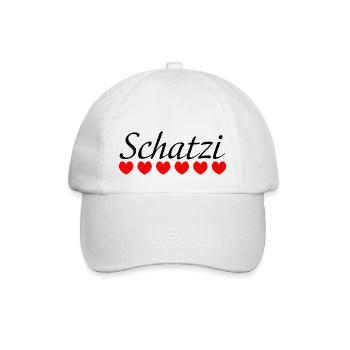 Herzchen Schatzi - Baseballkappe - Weiß/Weiß - Vorne