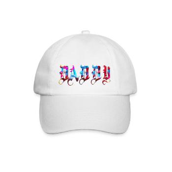Dad dad dad retro vintage tatto - Baseball Cap - white/white - Front